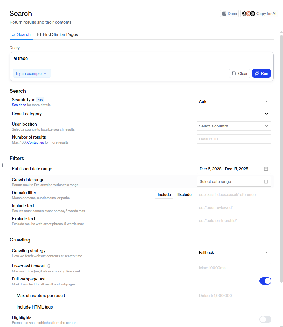 极简易用的 AI 搜索引擎 Exa：AI时代的专用信息管道