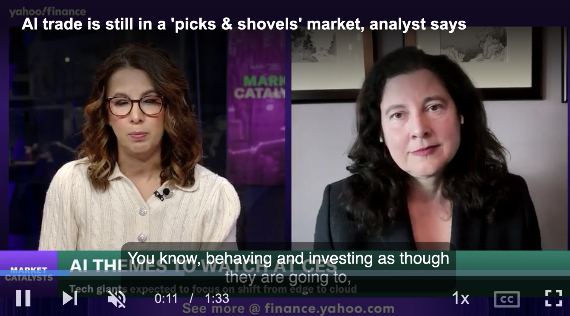 分析师表示，AI交易仍处于“挖铲子”市场